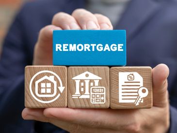 Business concept of remortgage. Remortgaging. Refinancing residential mortgage.
