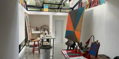 Ampliação e reforma, ateliê de pintura.