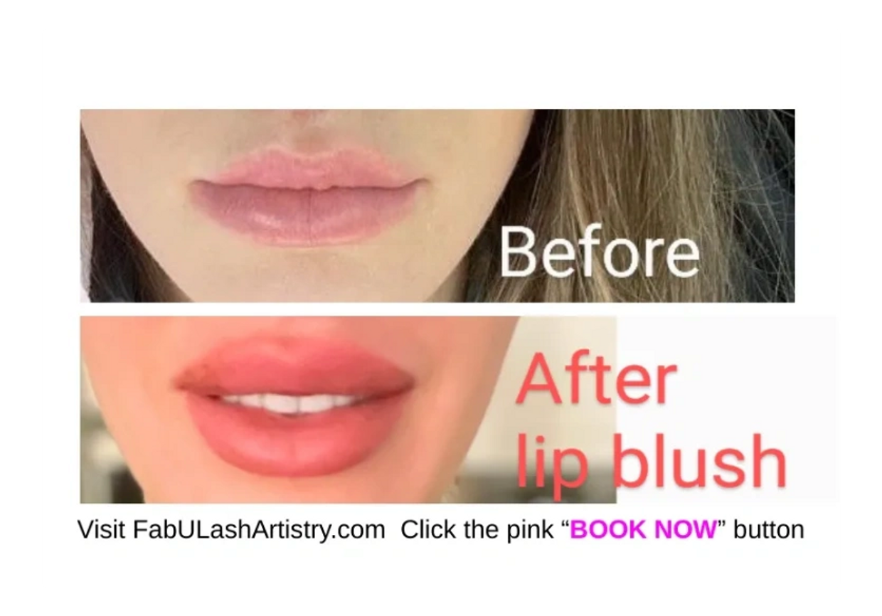 Our model had Lip Blushing done in this photo.