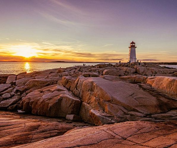 Peggy's Cove Lighthouse and rocks