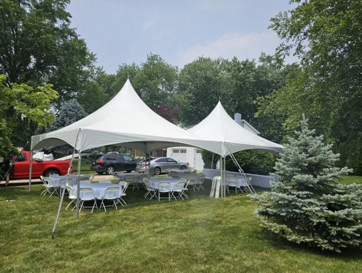 Event Tent- Graduation Party Tent Rental- Table and Chair Rentals- Event Rentals 