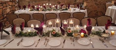 Wedding Table Design
Wedding Guest Table Decor
Floating Candles Centerpiece
Floral Runner