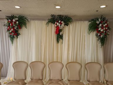 Wedding Florals
Lighted Floral Backdrop
Wedding Backdrop
Queens Florist