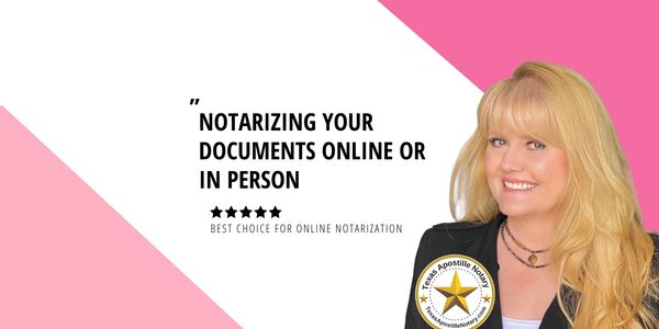 Independent Texas Online Notary serving all countries of the world with fast online notary service.