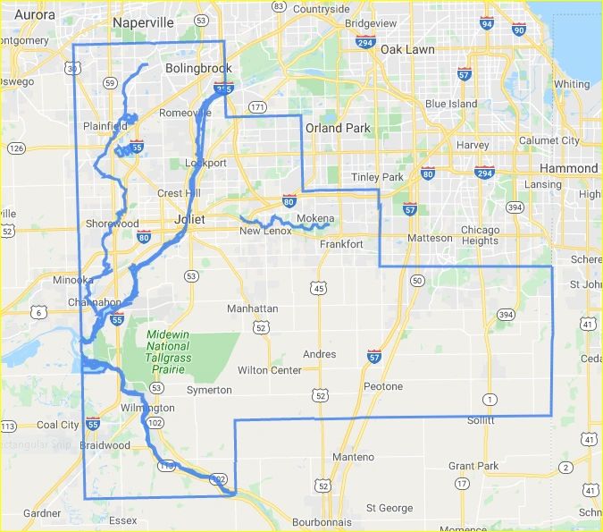 Map of Will County, Illinois