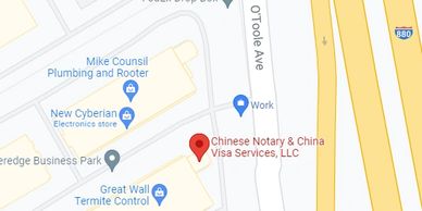 location Chinese notary