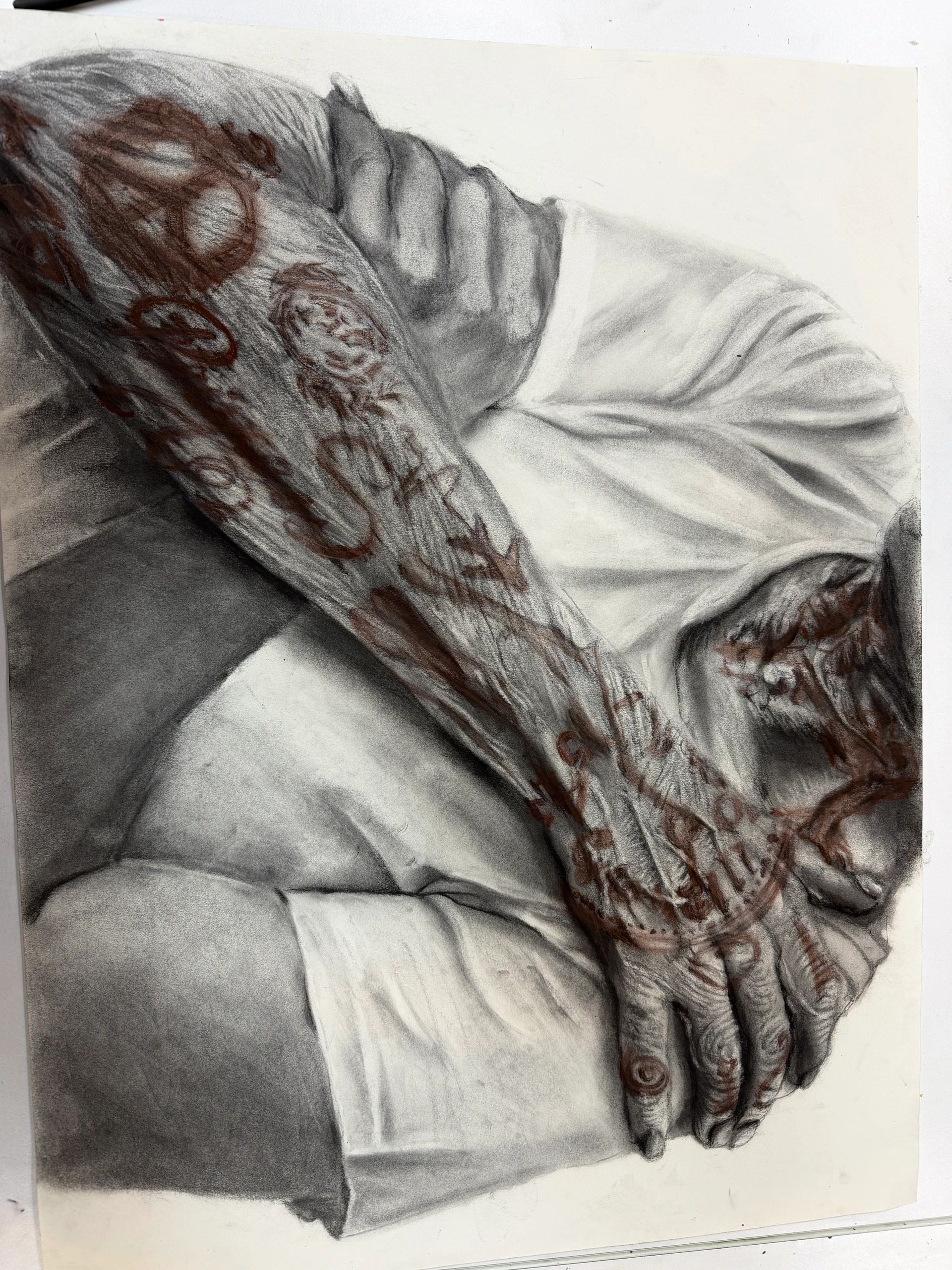 Original Drawing with charcoal