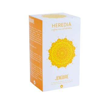 Caja con 15 saquitos de té con jengibre. Heredia.