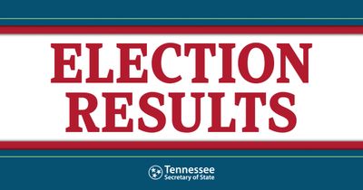 Graphic banner displaying 'Election Results' with Tennessee Secretary of State logo.