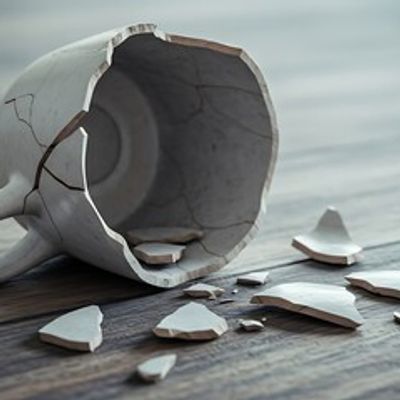 Shattering the past - broken mug