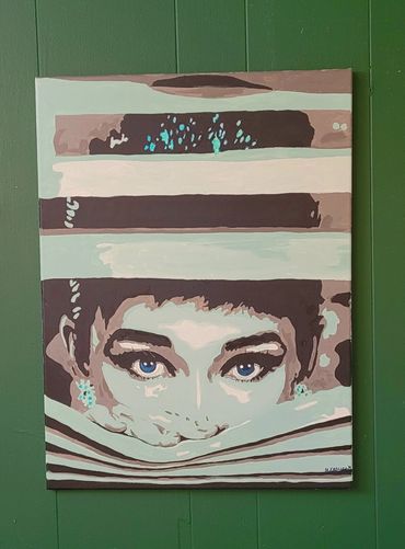 Audrey Hepburn painting
pop art portrait