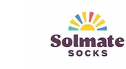 Logo of Solmate Socks with colorful sun rays.