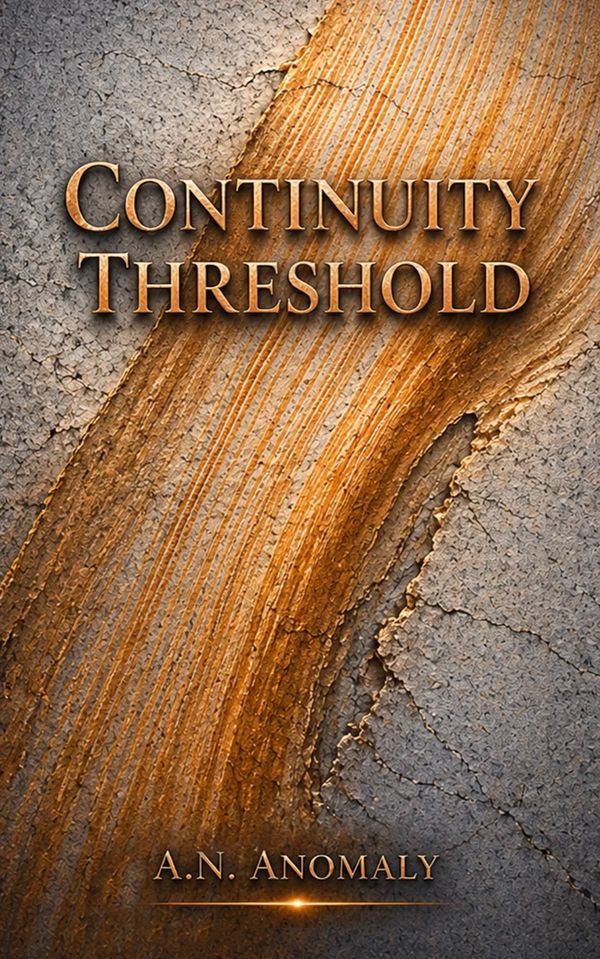 Book cover of "Continuity Threshold" by A.N. Anomaly with textured background.