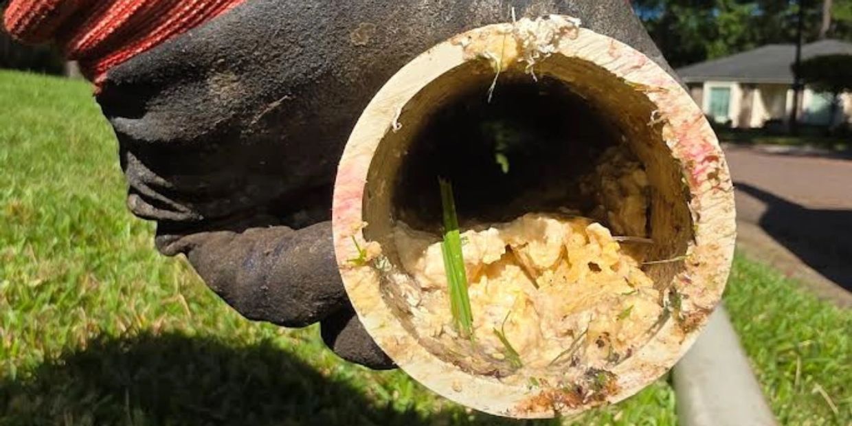 Buildup inside the drain pipe is causing slow drainage in Summerville, SC home