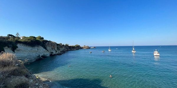Rent boat from Black Anchor boat rental without licence needed and explore Sarantaris Beach