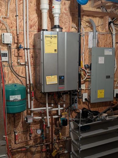 Combination unit for in floor and domestic hot water