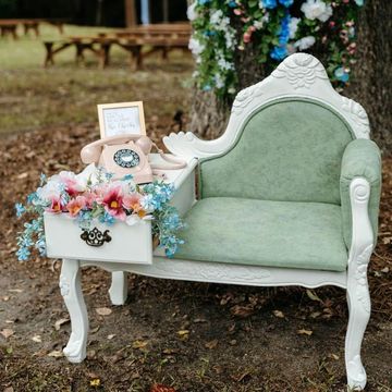 audio guestbook phone with gossip chair event rentals statesboro georgia weddings