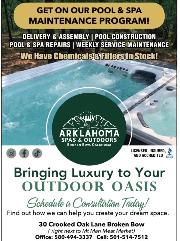 Arklahoma,  Cabin hot tub services. Cabin pool service. Cabin propertymanagement 