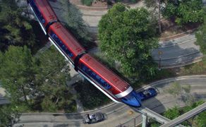 DISNEYLAND RESORT MONORAIL AERIAL IMAGE PRODRONEFX