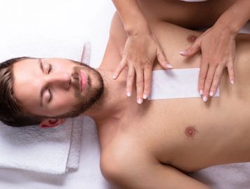 Back waxing, male waxing, hair removal, shoulder hair removal, chest hair removal, nasal hair