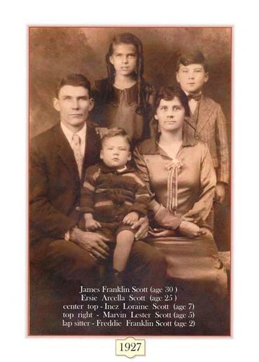Henson family photo, includes Inez, her brother Marvin, brother Freddie, father James & mother Ersy.