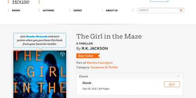 The Girl in the Maze bestseller banner