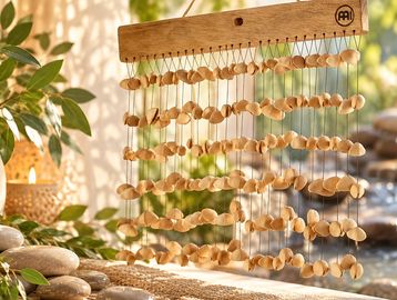 Natural Seed Chime
Creates a gentle cascading sound, reminiscent of water flowing over stones. Beaut