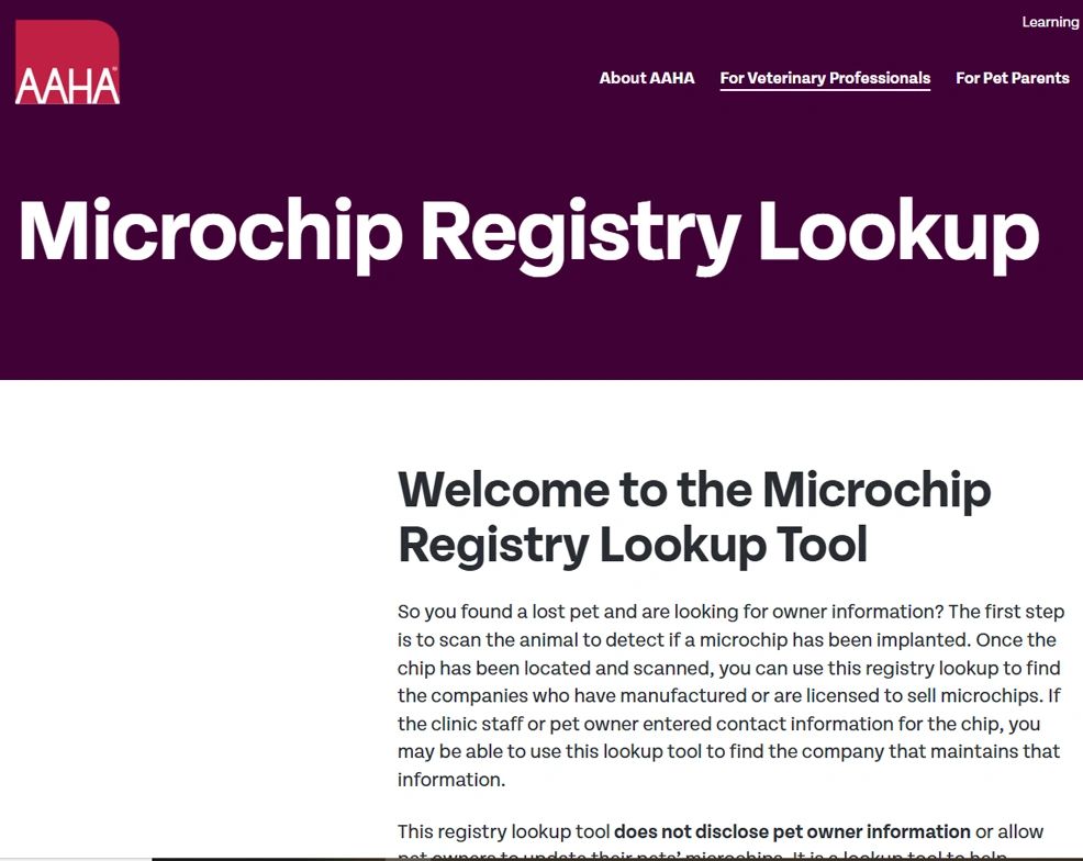 Microchip Locator Microchip Look-Up