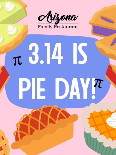 Pie Day is coming back for it's 5th year! March 14th enjoy chicken pot pie, fruit, and cream pies.