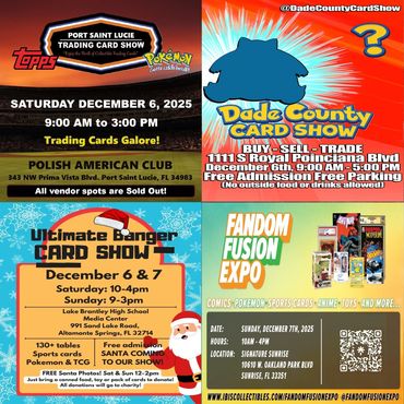 Port Saint Lucie Dade County Ultimate Banger Fandom Fusion Expo Card Show MidFlorida TCG Pokemon PSA