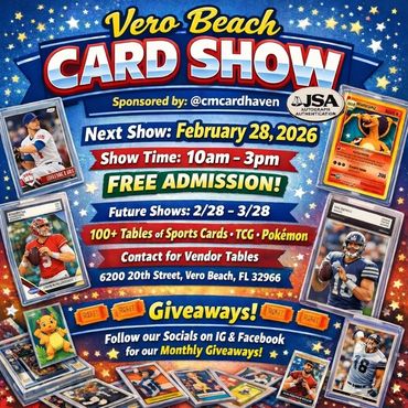 Vero Beach Card Show Sebastian MVP Jensen Beach Treasure Coast Square Mall Space Coast Pokémon TCG