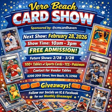 Vero Beach Card Show Sebastian MVP Jensen Beach Treasure Coast Square Mall Space Coast Pokémon TCG