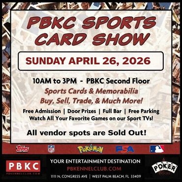 PBKC Lake Worth Greenacres Polish Club West Palm Beach Card Show Pokémon TCG Sportscards PGA DELRAY