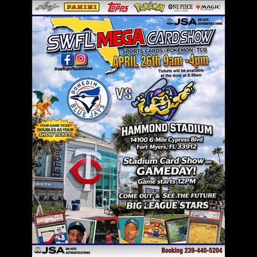 Fort Myers Hammond Stadium SWFL MEGA Card Show Minnesota Twins Pokémon Dunedin Blue Jays MLB PSA