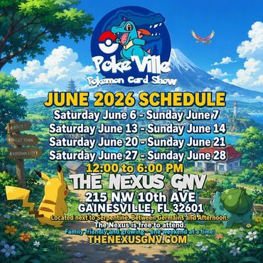 Pokeville Gainesville Pokémon charizard pikachu pokemon card show