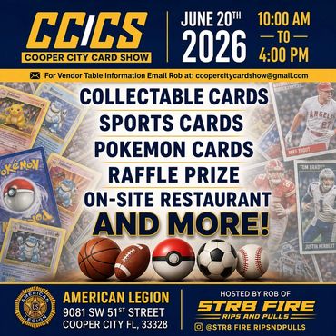 Cooper City Card Show Miami Fort Lauderdale Pokemon TCG topps sportscards collectibles Miramar Davie