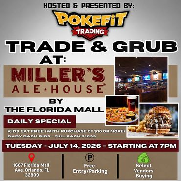 Orlando Trade Night Miller's PokeFit trading cards Pokemon TCG Charizard Pikachu Kissimmee 
