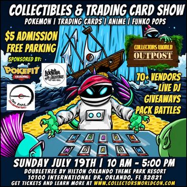 Orlando Collectors World Card Show Funko Pops Anime Trading Cards Pokémon Outpost TCG Kissimmee 