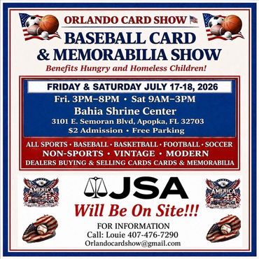 Apopka Orlando Mount Dora Leesburg The Villages Altamonte Springs Pokémon sports cards card show