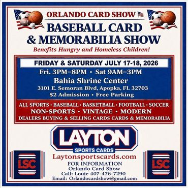 Apopka Orlando Mount Dora Leesburg The Villages Altamonte Springs Pokémon sports cards card show