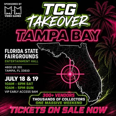 Tampa Bay TCG Takeover Florida State Fairgrounds Clearwater Lakeland Pokemon expo card show 