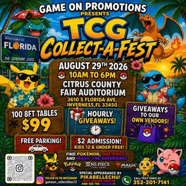 Inverness TCG Collect-A-Fest Collect Fest Pokemon CHarizard Pikachu One Piece MTG Magic Gathering