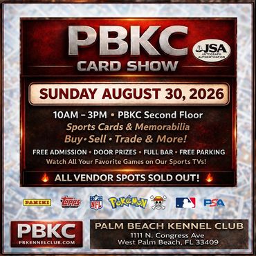 PBKC Lake Worth Greenacres Polish Club West Palm Beach Card Show Pokémon TCG Sportscards DELRAY JSA