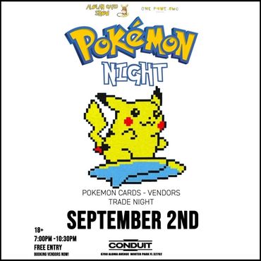Winter Park Pokémon Night Trade Conduit Pikachu TCG trading cards Pokemon 