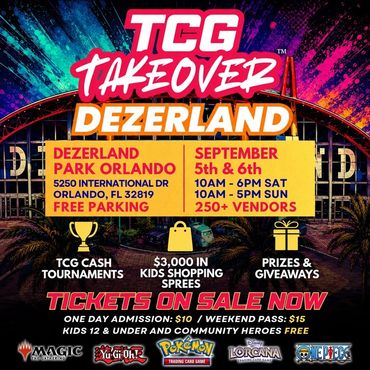Orlando Tampa TCG Takeover Dezerland One Piece MTG Magic the Gathering Pokémon Lorcana One-Piece