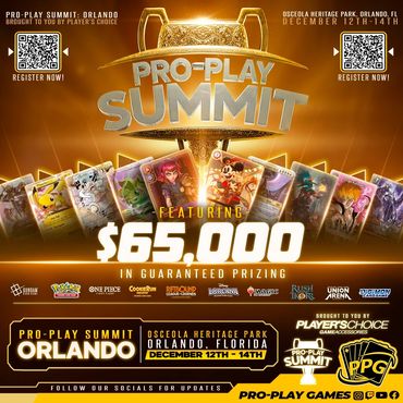 Orlando Pro Play Summit Osceola Heritage tournament Pokemon one piece MTG TCG Magic Gathering play