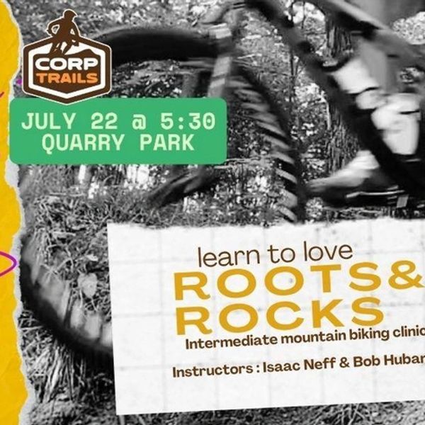 Mountain biking clinic at Quarry Park on July 22 at 5:30.