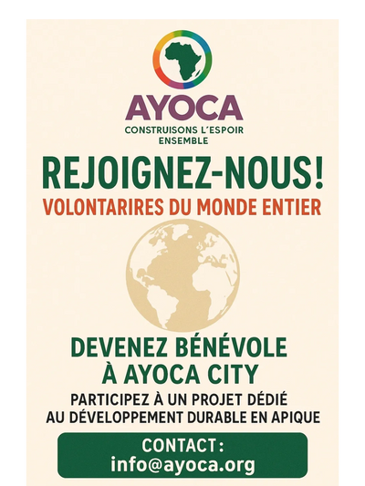 AYOCA calls global volunteers to join as sustainable development project volunteers in Apiqué.