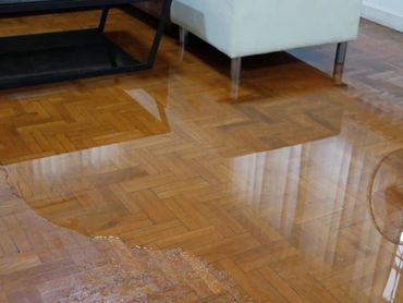 Wood floor water damage 