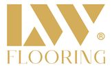 Logo of LW Flooring in gold with a stylish font.